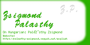 zsigmond palasthy business card